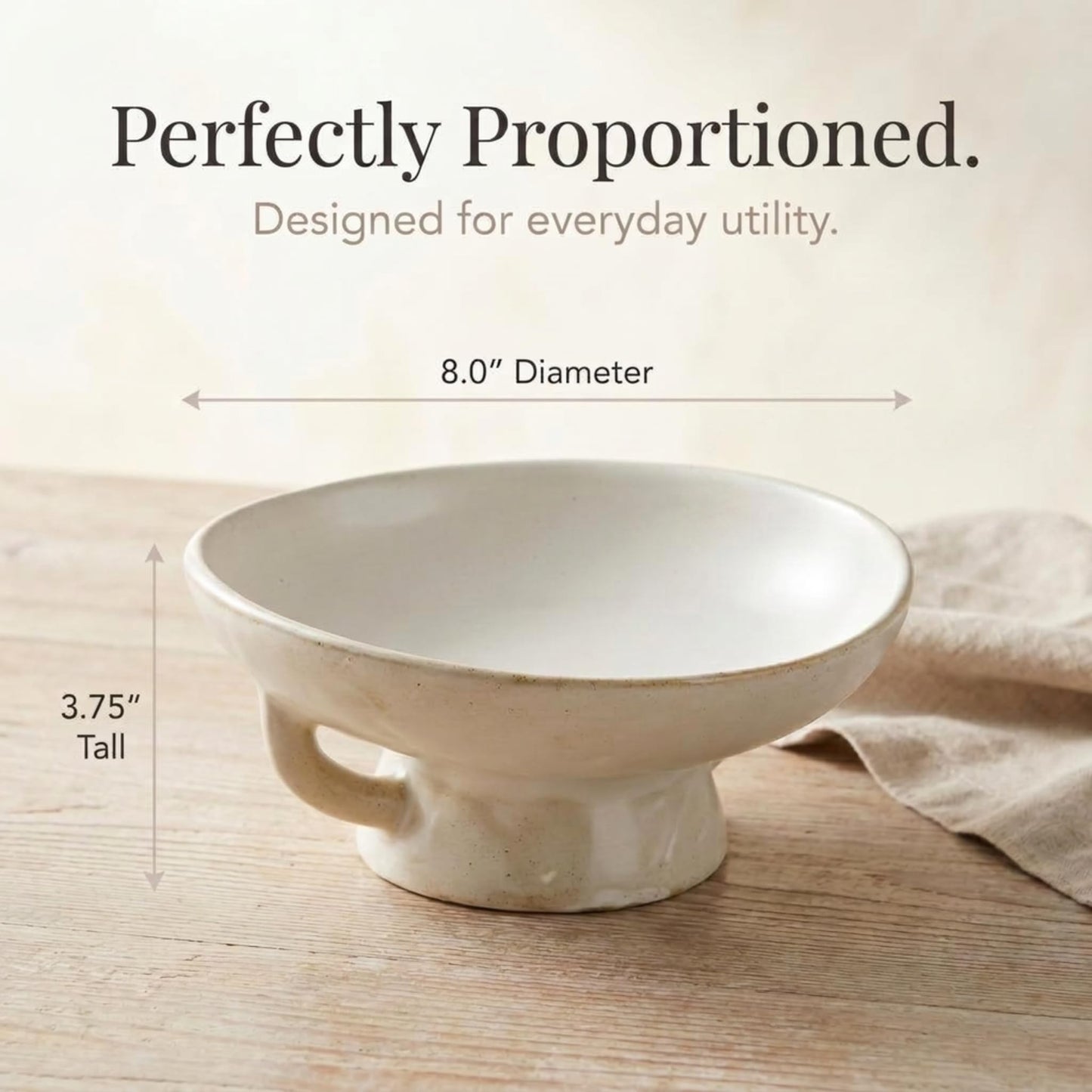 Creative Co-Op Stoneware Bowl with Handle and Base, Black Reactive Glaze